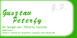 gusztav peterfy business card
